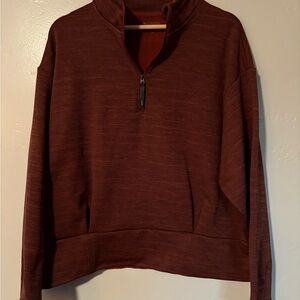Athleta Women’s  Rust colored 1/4 Zip Sweatshirt